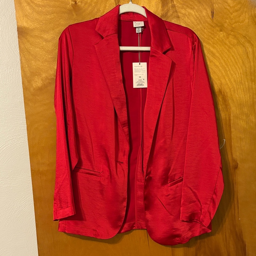 NWT a new day Vibrant Red Blazer Size XS